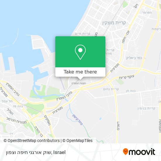 שוק אורגני חיפה וצפון map