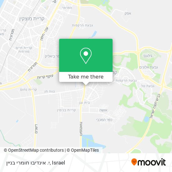 י. אינדיבו חומרי בניין map