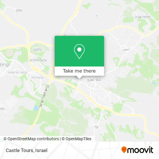 Castle Tours map