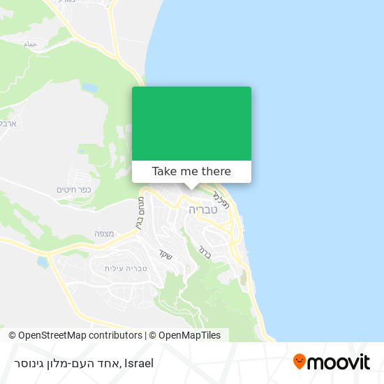 אחד העם-מלון גינוסר map