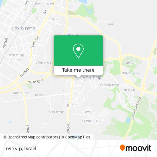 גן ארזים map