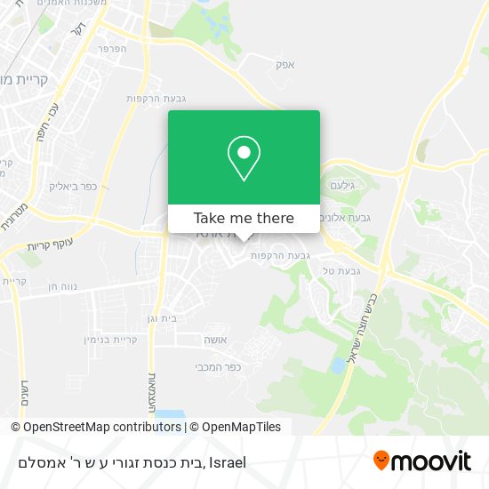 Карта בית כנסת זגורי ע ש ר' אמסלם