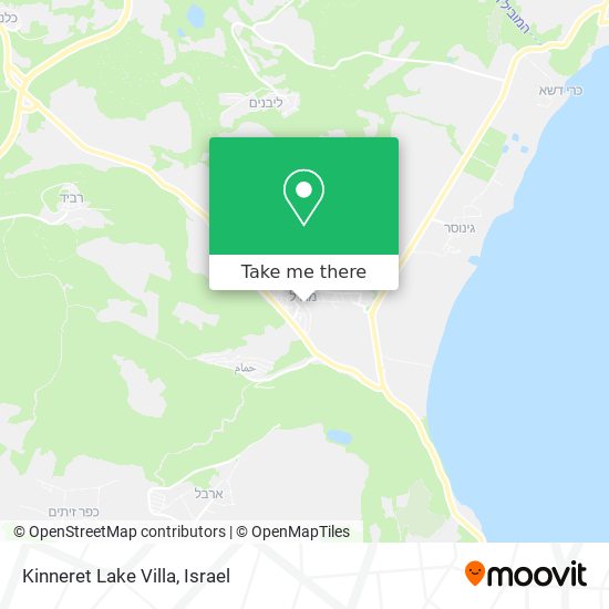 Kinneret Lake Villa map