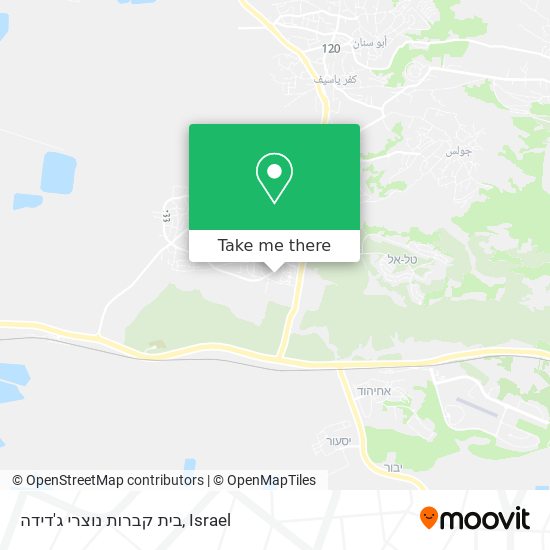 Карта בית קברות נוצרי ג'דידה