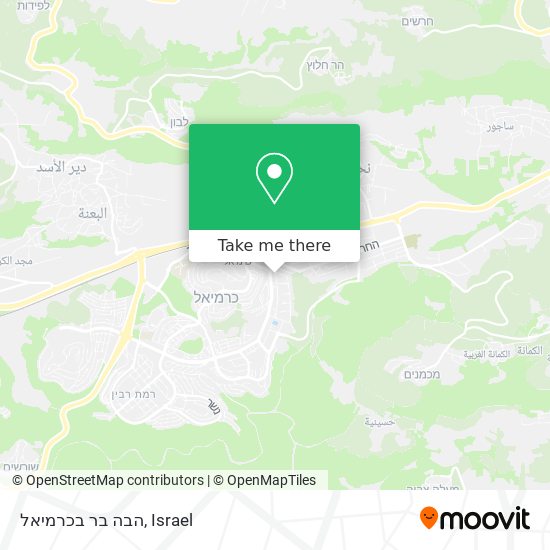 הבה בר בכרמיאל map