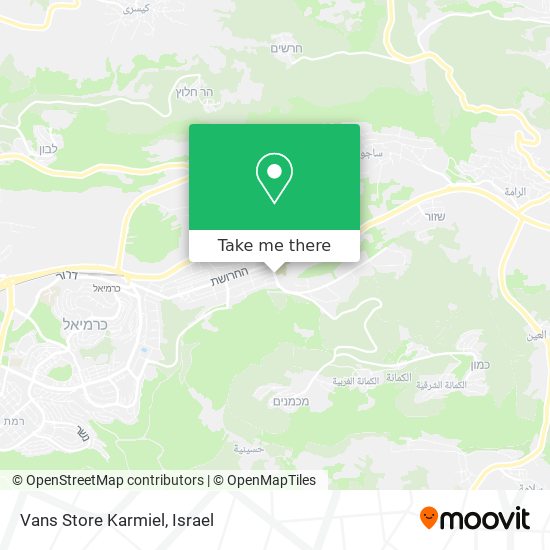 Vans Store Karmiel map