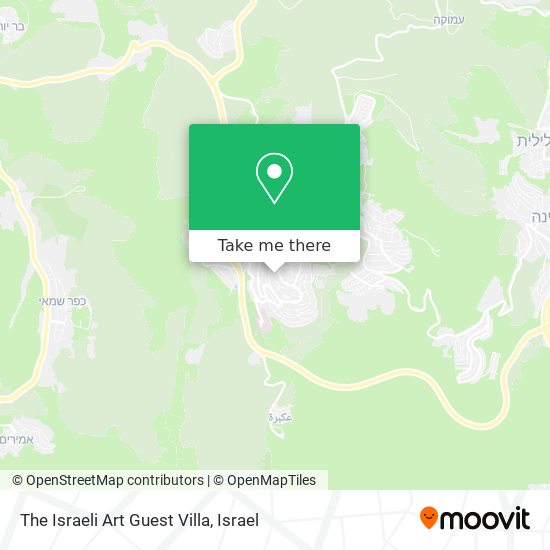 The Israeli Art Guest Villa map