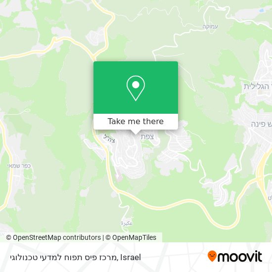 מרכז פיס תפוח למדעי טכנולוגי map