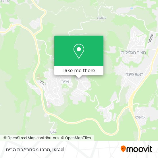 Карта מרכז מסחרי/בת הרים