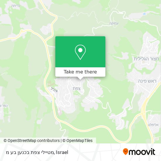 מטיילי צפת בכנען בע מ map