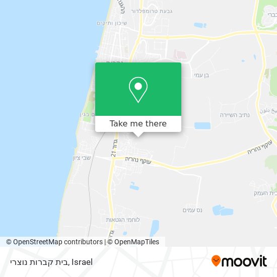 בית קברות נוצרי map