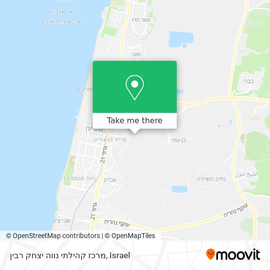Карта מרכז קהילתי נווה יצחק רבין