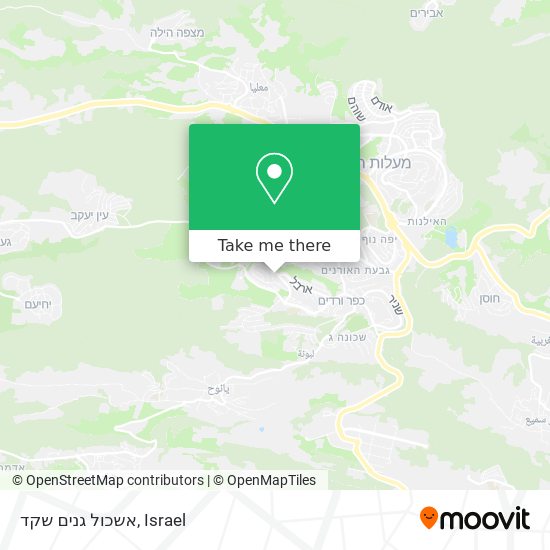 אשכול גנים שקד map