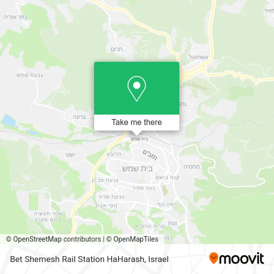 Карта Bet Shemesh Rail Station HaHarash