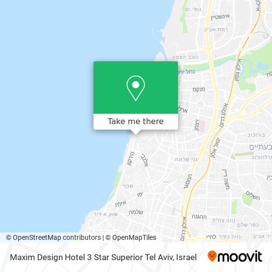 Maxim Design Hotel 3 Star Superior Tel Aviv map