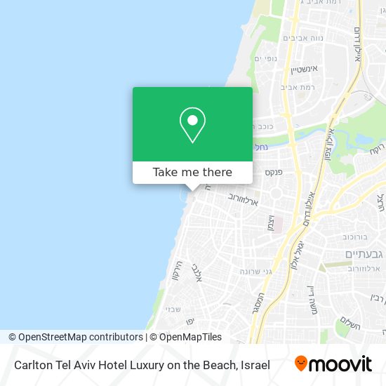 Carlton Tel Aviv Hotel Luxury on the Beach map