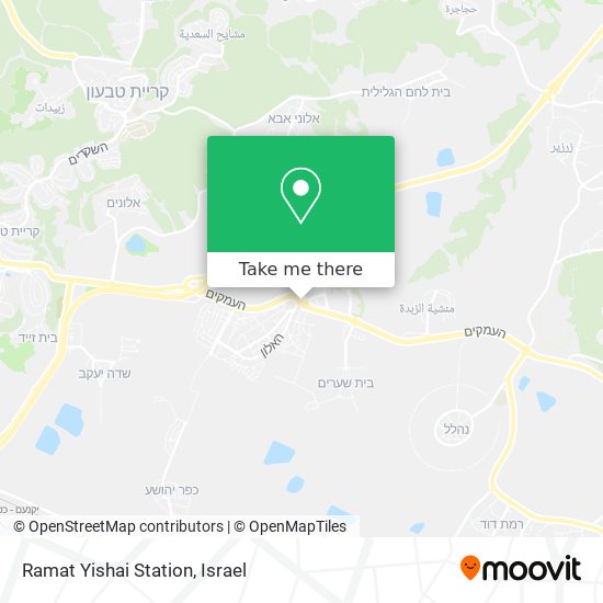 Ramat Yishai Station map