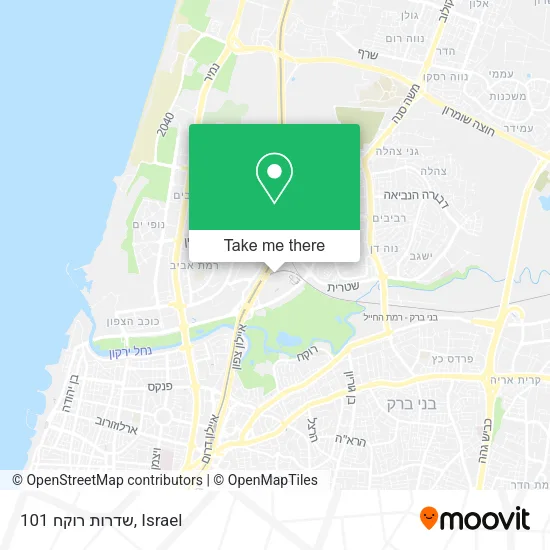Карта שדרות רוקח 101