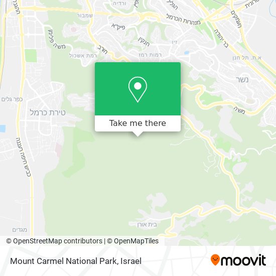 Mount Carmel National Park map