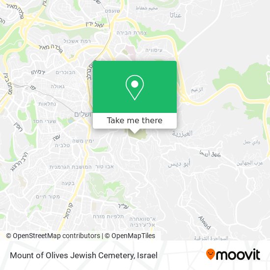 Mount of Olives Jewish Cemetery map