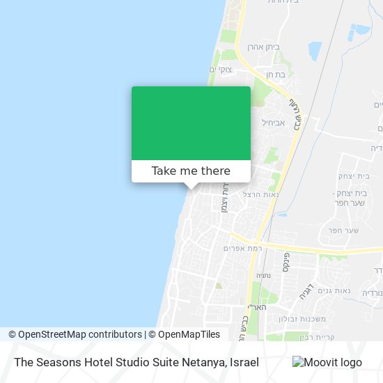 The Seasons Hotel Studio Suite Netanya map
