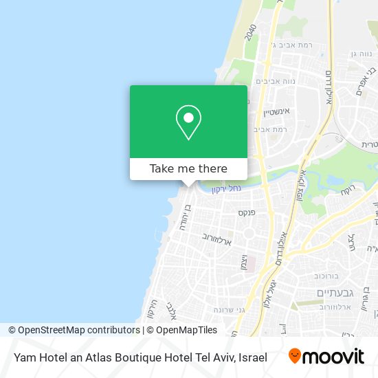 Yam Hotel an Atlas Boutique Hotel Tel Aviv map