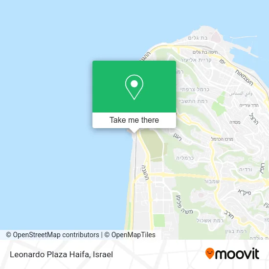Карта Leonardo Plaza Haifa