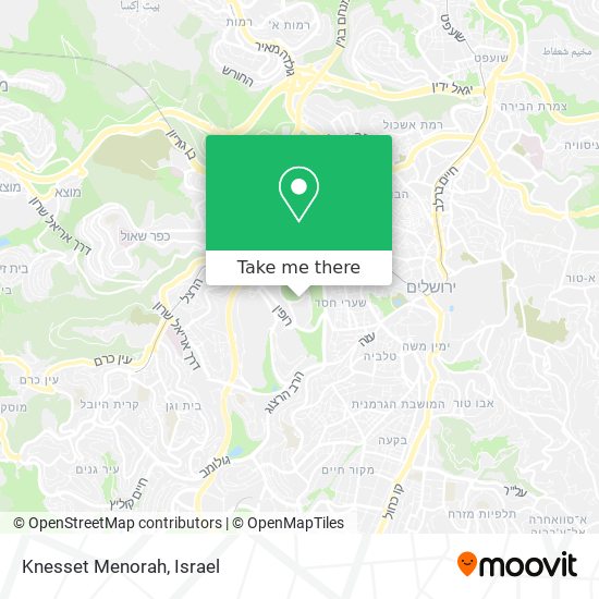 Knesset Menorah map