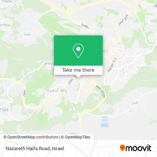 Nazareth Haifa Road map