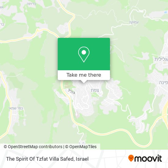 Карта The Spirit Of Tzfat Villa Safed