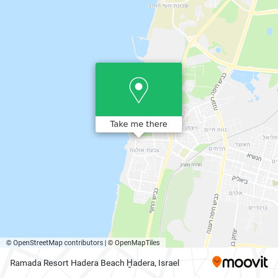 Карта Ramada Resort Hadera Beach H̱adera