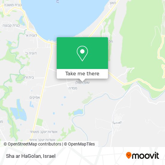 Карта Sha ar HaGolan