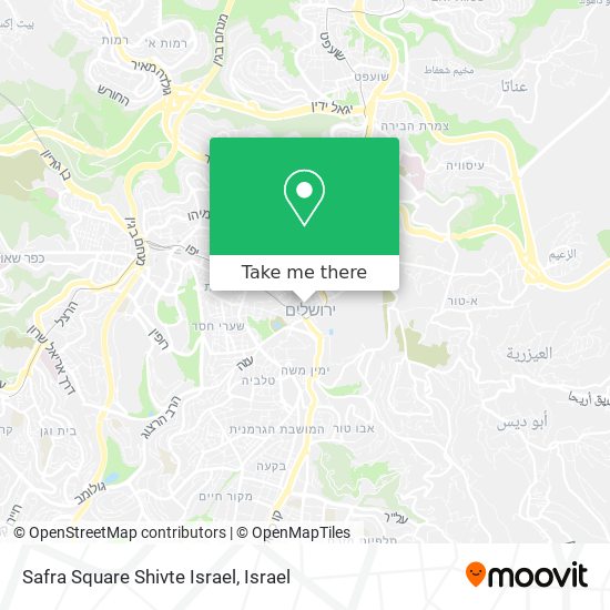 Карта Safra Square Shivte Israel