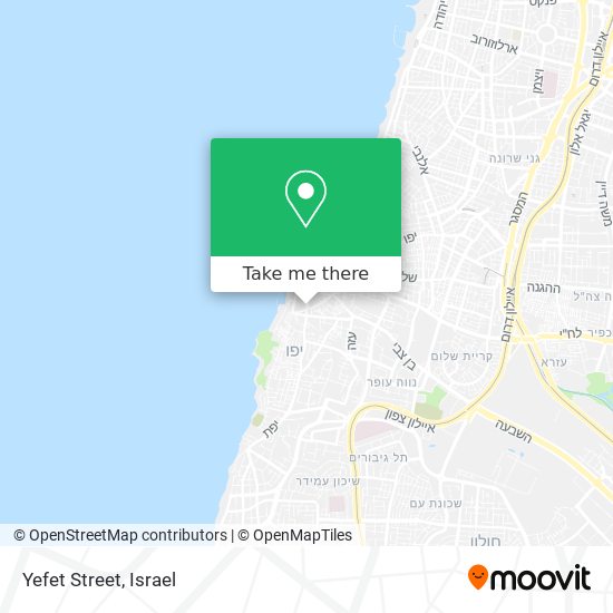 Yefet Street map