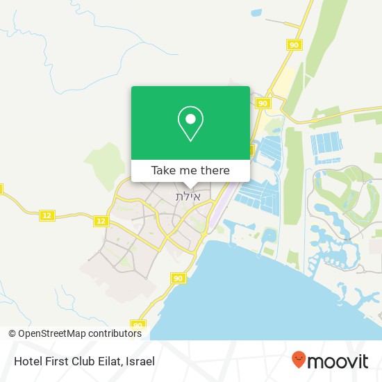 Карта Hotel First Club Eilat