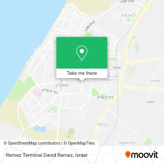 Карта Remez Terminal David Remez