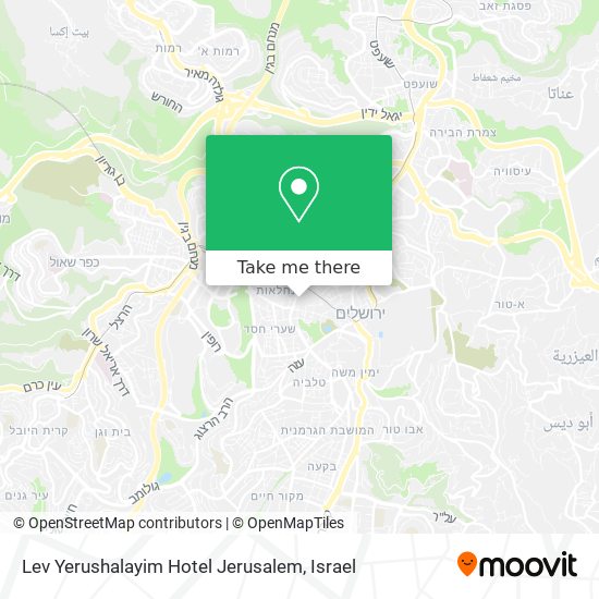 Lev Yerushalayim Hotel Jerusalem map