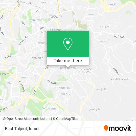 East Talpiot map