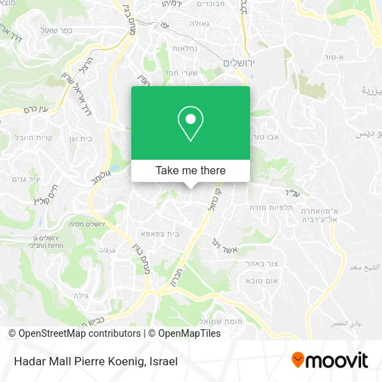 Карта Hadar Mall Pierre Koenig