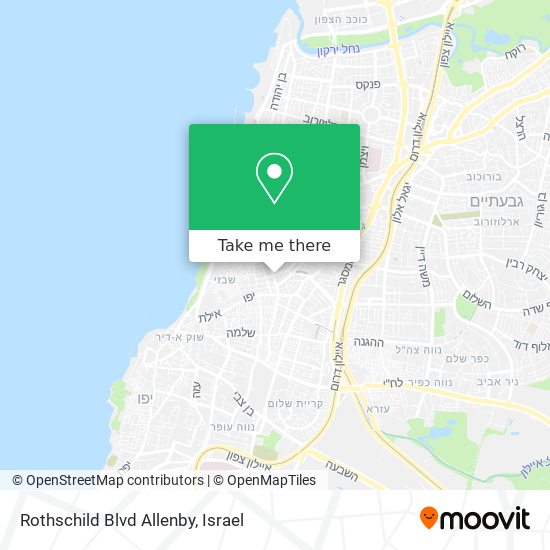 Rothschild Blvd Allenby map