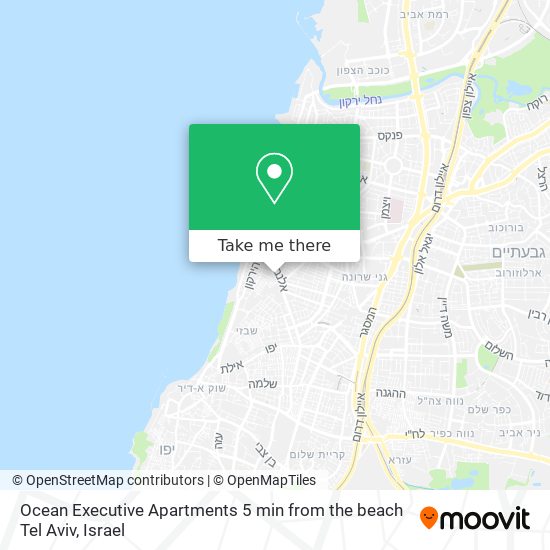 Ocean Executive Apartments 5 min from the beach Tel Aviv map