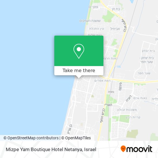 Mizpe Yam Boutique Hotel Netanya map