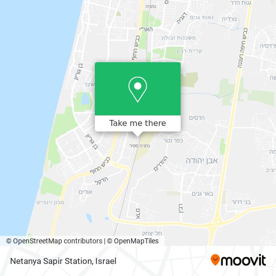 Netanya Sapir Station map