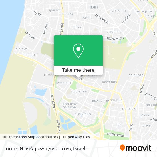 מתחם G סינמה סיטי, ראשון לציון map