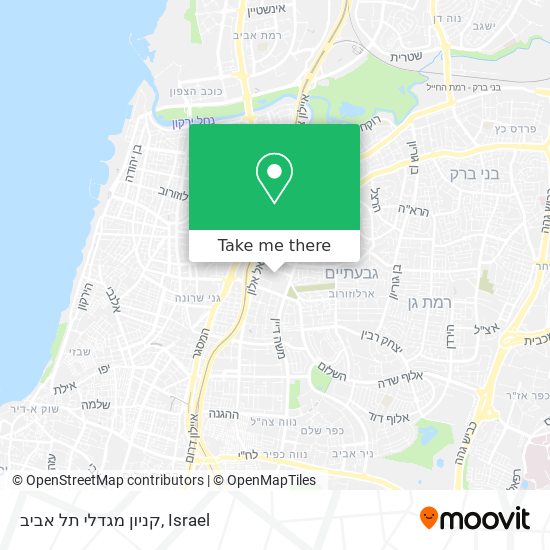 Карта קניון מגדלי תל אביב