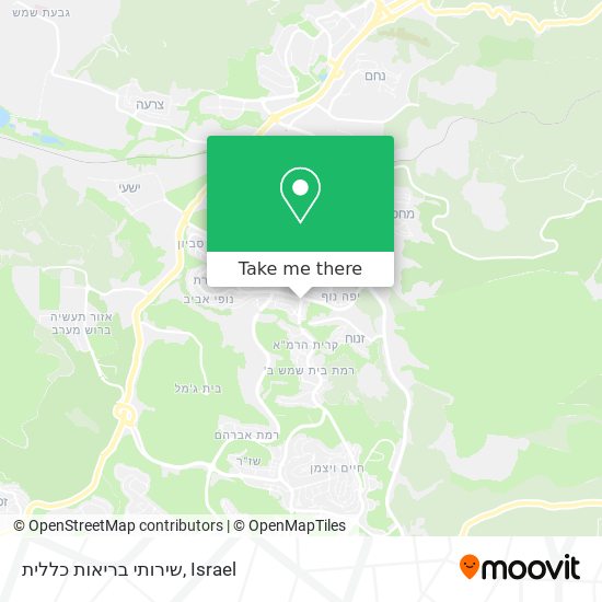 שירותי בריאות כללית map