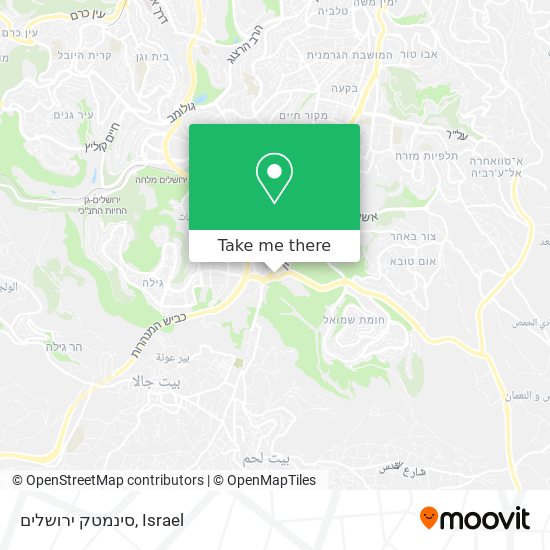 סינמטק ירושלים map