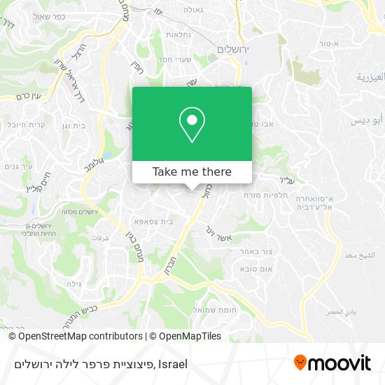 פיצוציית פרפר לילה ירושלים map