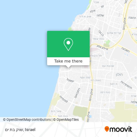 שוק בת ים map