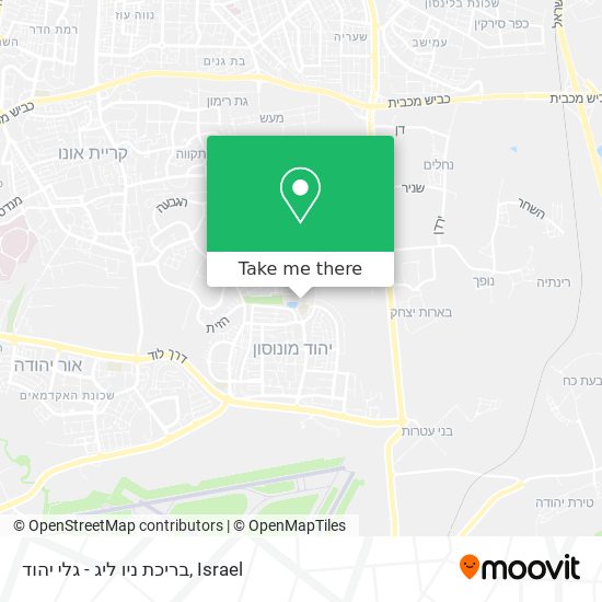 בריכת ניו ליג - גלי יהוד map